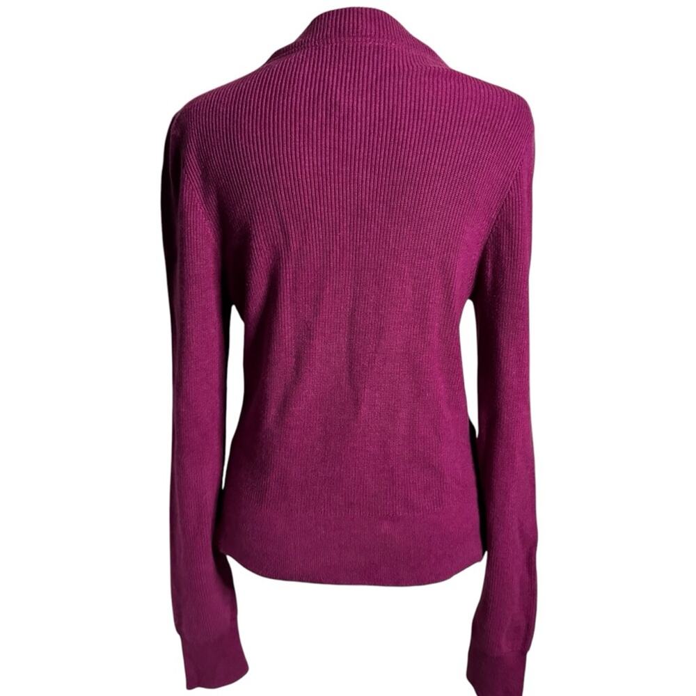 Lululemon Cotton Blend Mock Neck Sweater Heathered Wild Berry XS - Picture 8 of 12